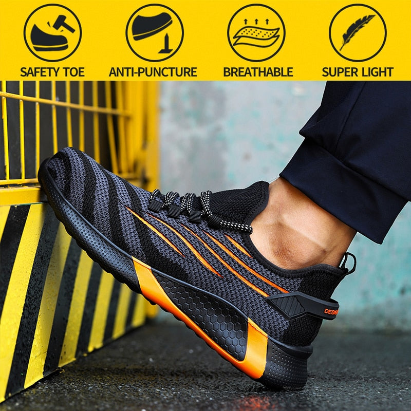 chaussures de sécurité en acier orteil Anti-fracassant confortable Indestructible bottes de protection