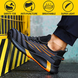 chaussures de sécurité en acier orteil Anti-fracassant confortable Indestructible bottes de protection